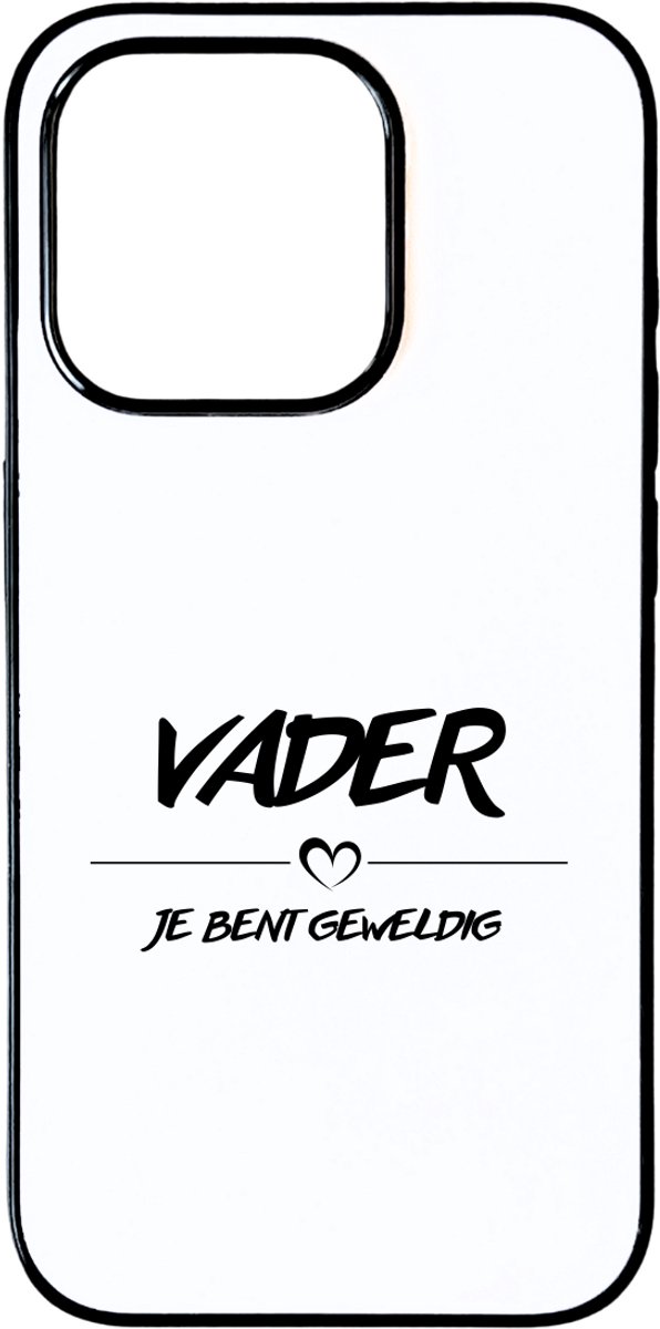 Hacebo® - Vader je bent geweldig telefoonhoesje - Vader - Geweldige vader - telefoonhoesjes - Vaderdag cadeautje - Cadeau voor papa - Verjaardag - Geschenk - Cadeau - Gift - hoesje geschikt voor iPhone 15 Pro
