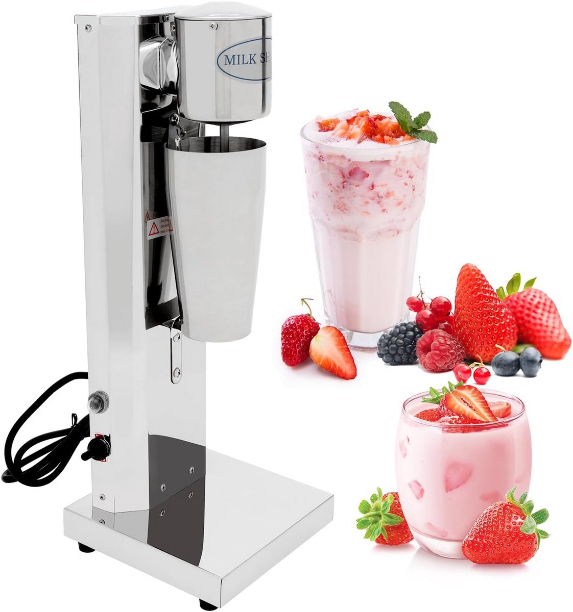 Milkshake Mixer - Drank Blender - Dranken Maken - Dubbele Snelheid - 650 ml - Zilver