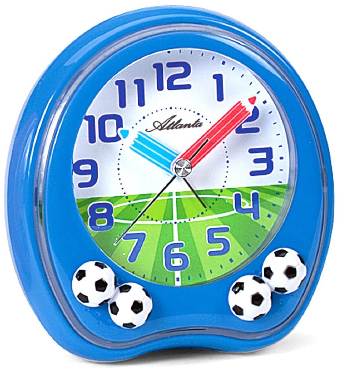 Kinderwekker voetbal blauw