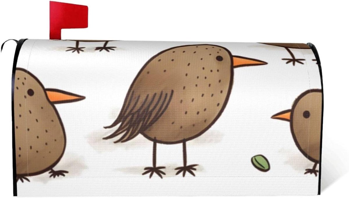 Letterbakhoes Decoratie - Postbak Omslag - Tuin Aankleding - Magnetische Bevestiging - 53 x 65 cm - Zwart