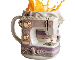Keramische Mok - Theekopje Koffie - Creatief Ontwerp - Spatbestendig - 330 ml - Meerkleurig
