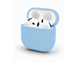 Enluxe Case geschikt voor Airpods 4 – Baby Blauw - Premium Siliconen Hoesje, Valbescherming & Spatwaterdicht, Draadloos Opladen Compatibel