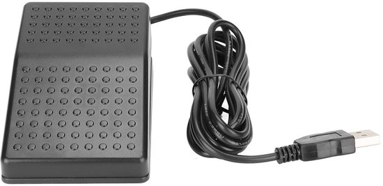 USB Voetpedaal - Programmeerbare Schakelaar - Efficiënter Werken - Foto-elektrisch Ontwerp - 2 Meter Kabel - Zwart — afbeelding 2