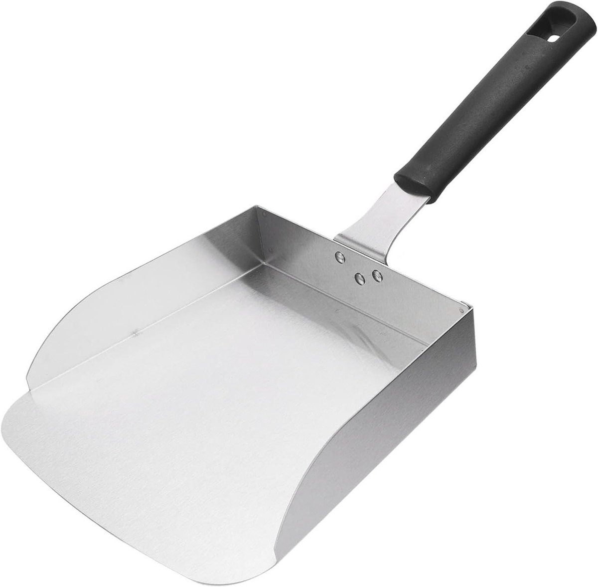 RVS Bakplaat Schep - Spatel Keuken - Gerechten Omscheppen - Rechte Rand - 39 x 20 cm - Zilver