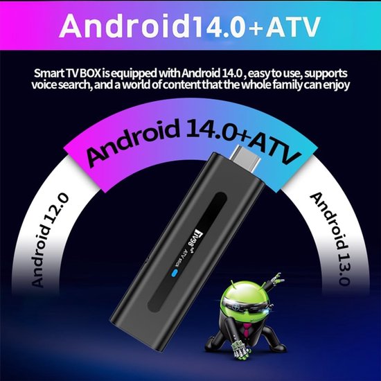 Media Speler - Smart TV Box - Streaming Films - Quad Core Processor - Mini Formaat - Zwart — afbeelding 4