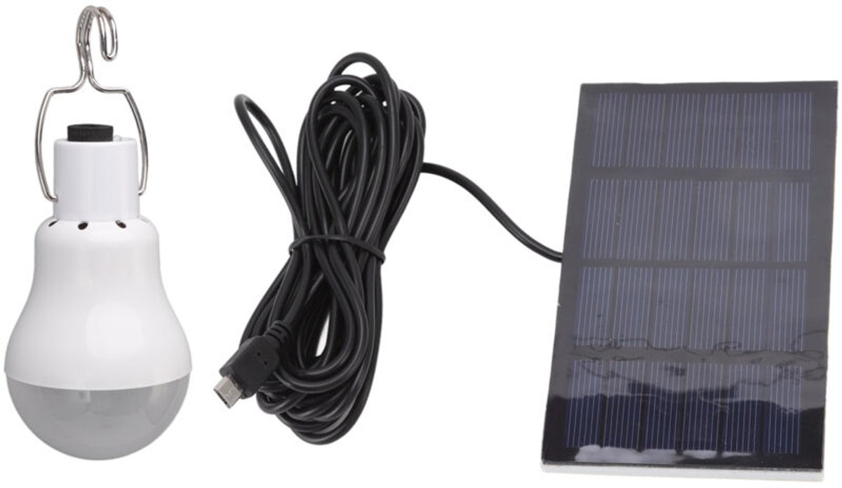 Draagbare, oplaadbare LED-lampen op zonne-energie, geschikt voor kamperen, vissen en wandelen in tenten.