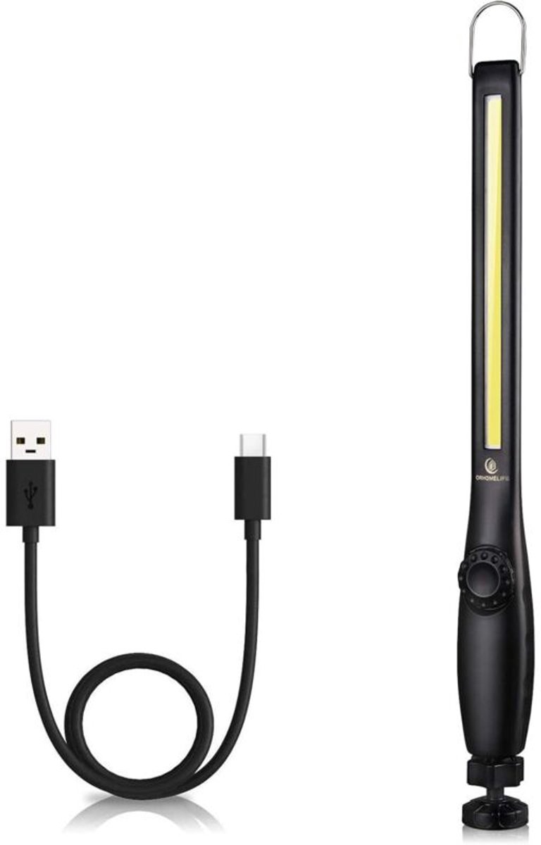 LED-werklamp, oplaadbare COB LED-chips, 750 lumen, geschikt voor laadindicator, magnetische voet, 360° draaibaar, geschikt voor autoreparatie, thuisgebruik en kamperen in de buitenlucht, 3300 mAh.