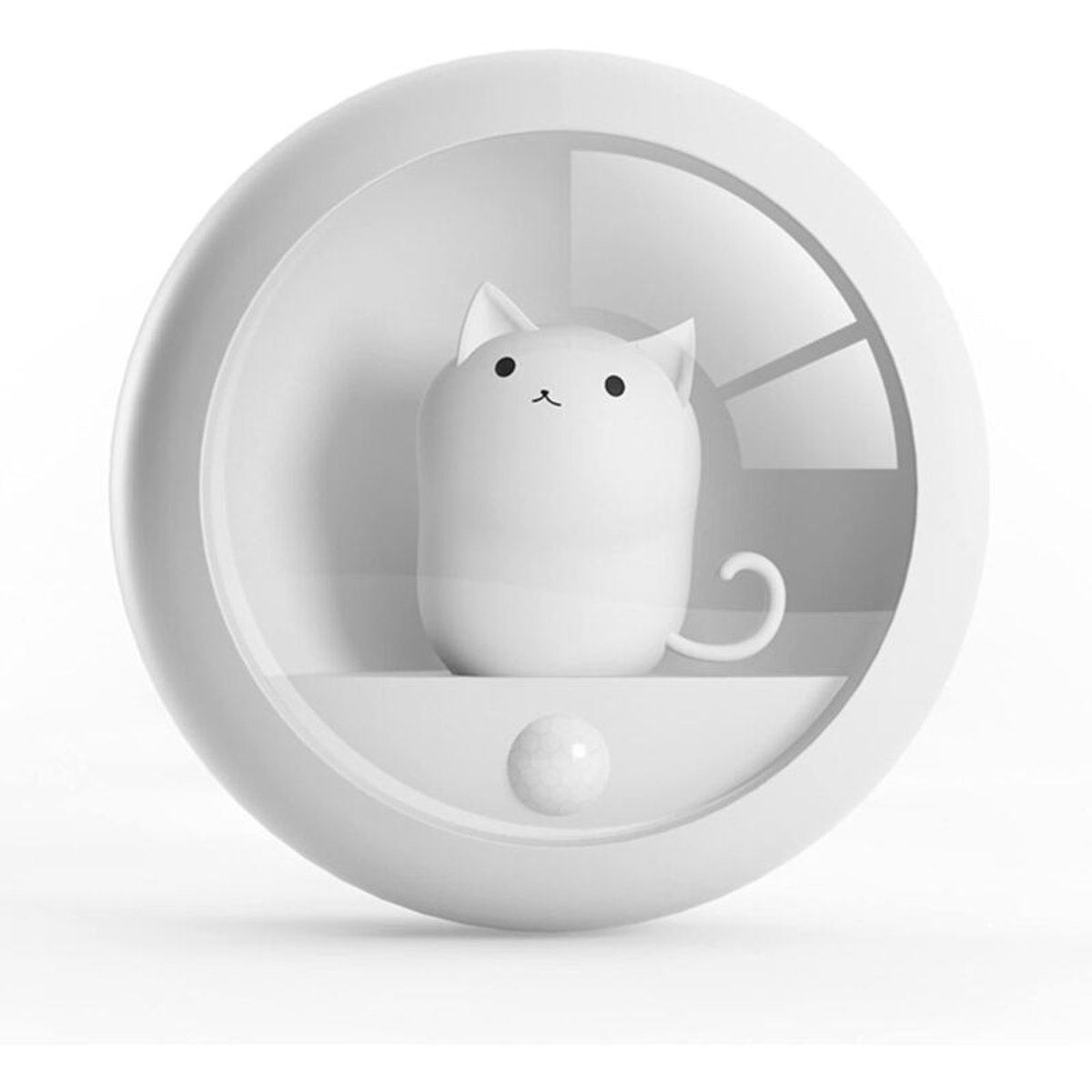 Nachtlampje in de vorm van een kat geschikt voor standaard, oplaadbaar, dimbaar, draagbaar, wit, geschikt voor slaapkamers, gangen en trappenhuizen.