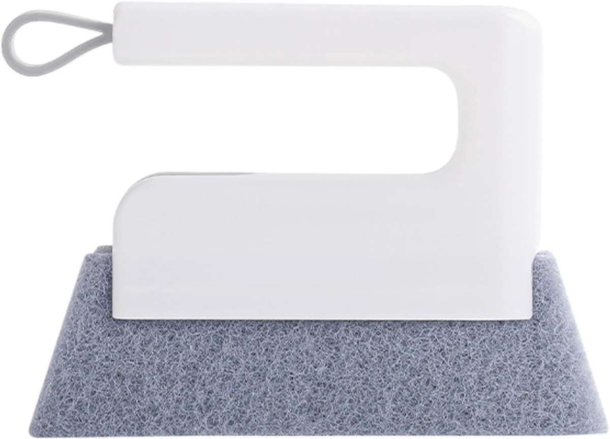 Reinigingsborstel - Detailborstel - Groeven Reinigen - Afneembare Kop - 13.5 x 10 cm - Wit