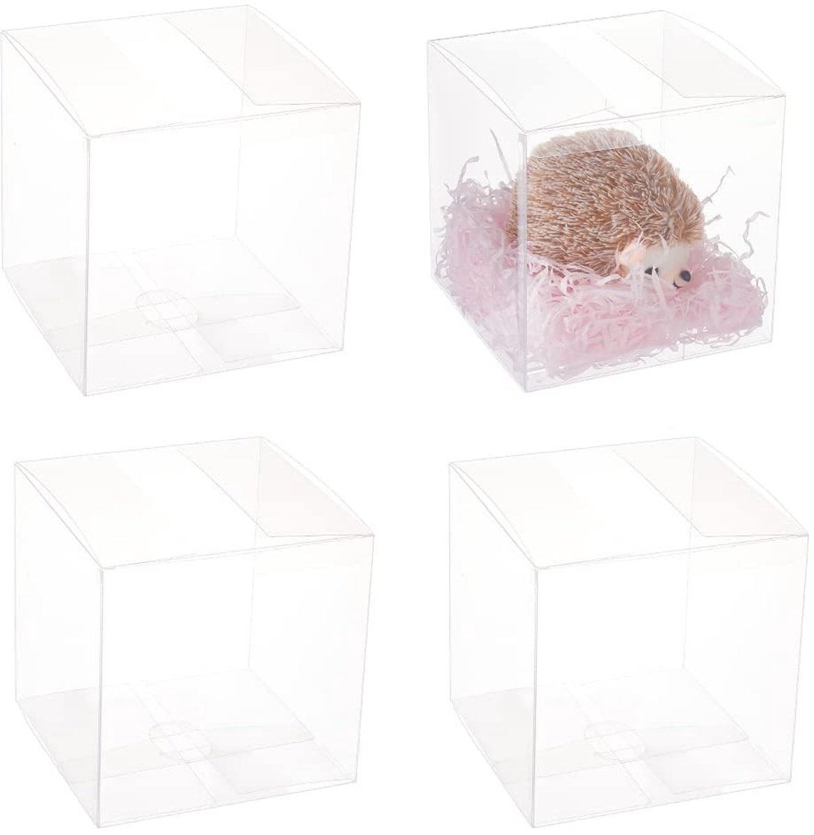 Dailygoods- Geschenkdoosjes 10 stuks - Doorzichtige PVC - Vierkante verpakking - Bruiloft/Valentijnsdag - Transparant - 15 x 15 x 15 cm - Cadeauverpakking