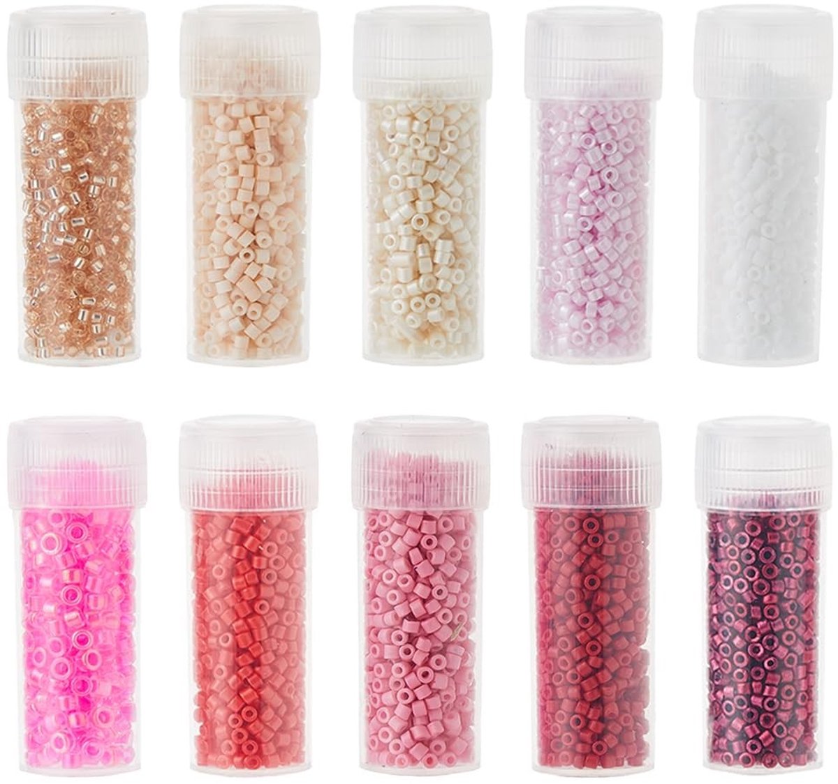 Dailygoods- Glazen Kralen 50 g - Cilinderglas Rocailles - Mini Rode Kralen - Sieraden Maken Set - Creatief Handwerk - 2 mm Afstand Parel