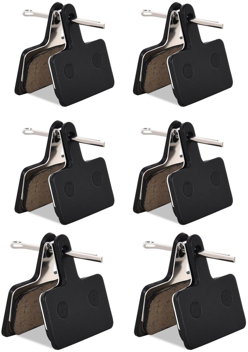 Dailygoods- Remblokken 6 Paar - Hars Remblokken - Shimano B01S/B03S/B05S - Semi-metallic - Betrouwbare Remprestaties - Duurzaam Materiaal - Fietsremmen