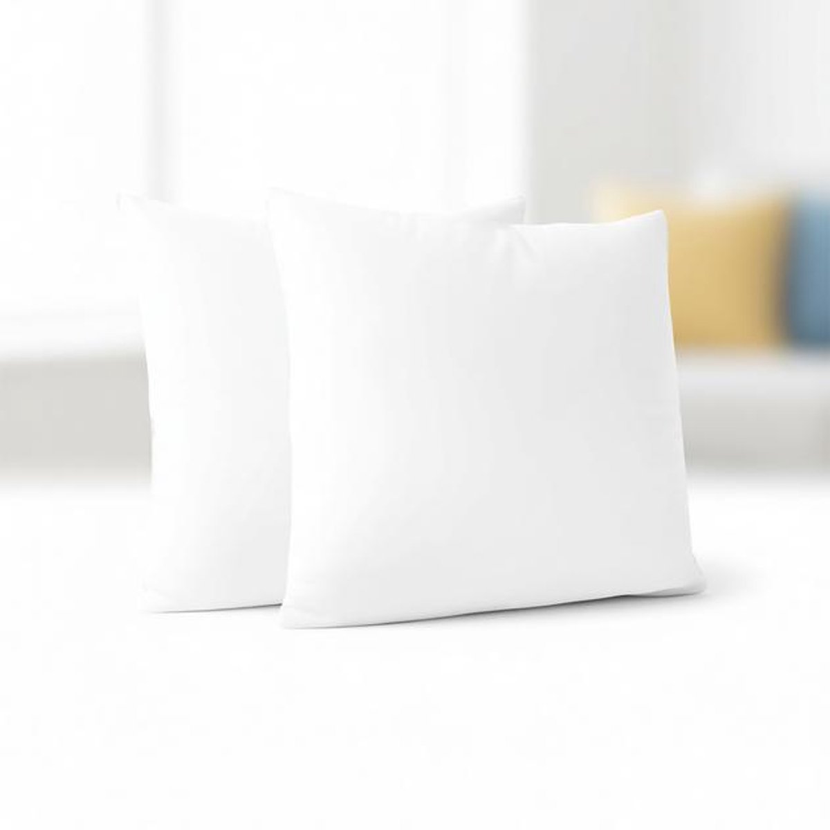 ElleMooi Set van 2 Witte Katoenen Kussenslopen 80x80 cm - 100% Jersey Katoen
