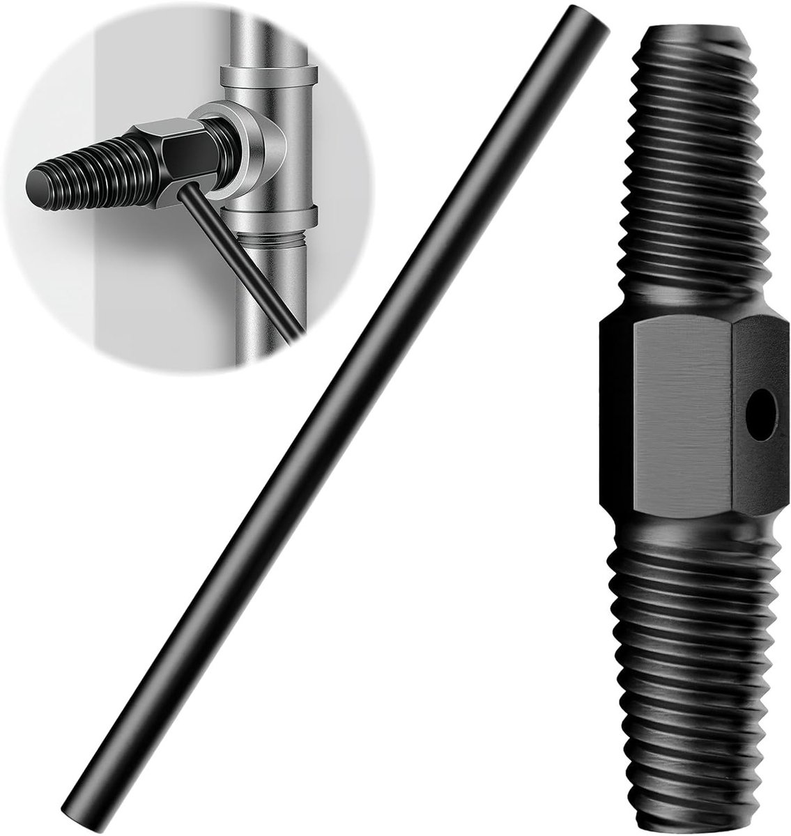 Allecto Plus - Schroevendraaier met dubbele kop voor het verwijderen van schroeven en bouten - Geschikt voor 1/2 inch en 3/4 inch slangen ventielkranen