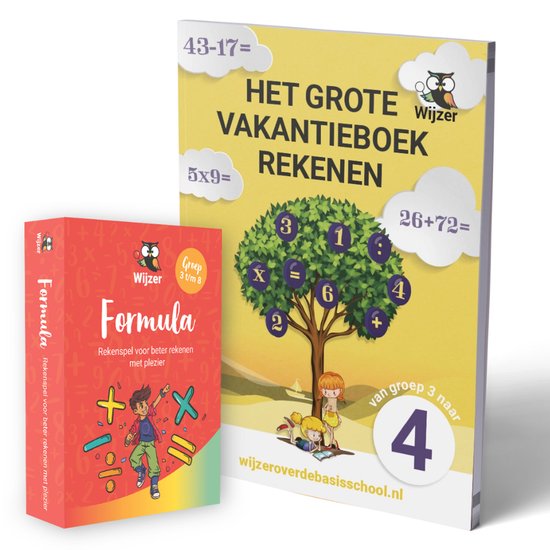 Vakantieboek Rekenen van groep 3 naar groep 4 - Compleet oefenpakket voor de zomer - Wijzer over de Basisschool