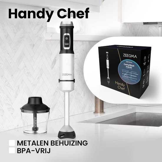 Handmixer Set - Keukenmixer Blender - Maaltijden Bereiden - 1500W Krachtige Motor - 5 Accessoires - Zilver — afbeelding 2