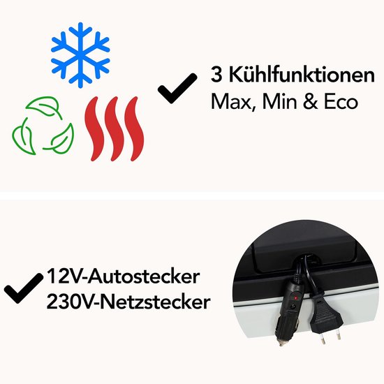 Elektrische Koelbox - Frigobox Auto - Reizen en Kamperen - Koelen en Verwarmen - 30 Liter - Zwart — afbeelding 2