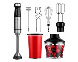 SEPH Staafmixer 7-in-1 Set – 1200W Staafmixer met Mixerstaaf, Hakmolen, Melkopschuimer, Deegkneder,…