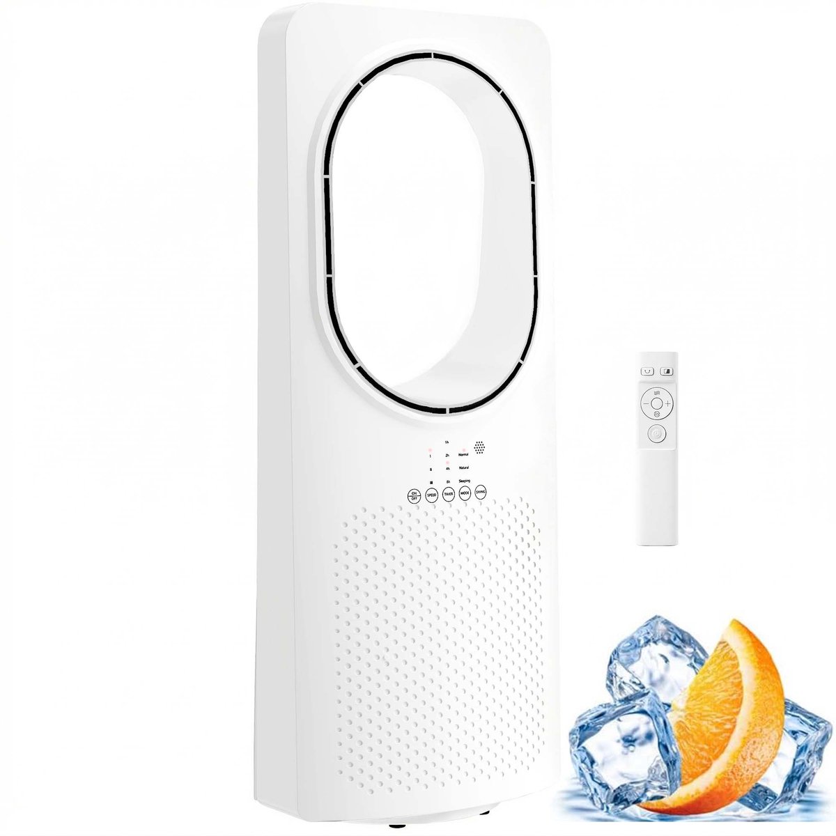 Mobiele Aircooler - Stille Torenventilator voor Slaapkamer - 62 cm Hoog - Oscillerend 45° - 3 Snelheden & 3 Modi - 15 Uur Timer - Met Afstandsbediening - Wit