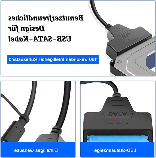 USB adapter voor externe en interne harde schijven, 2.5 & 3.5 SSD/HDD met 12V 2A voeding, compatibel met Windows, Mac en Linux, ideaal voor dataoverdracht en opslaguitbreiding — afbeelding 5