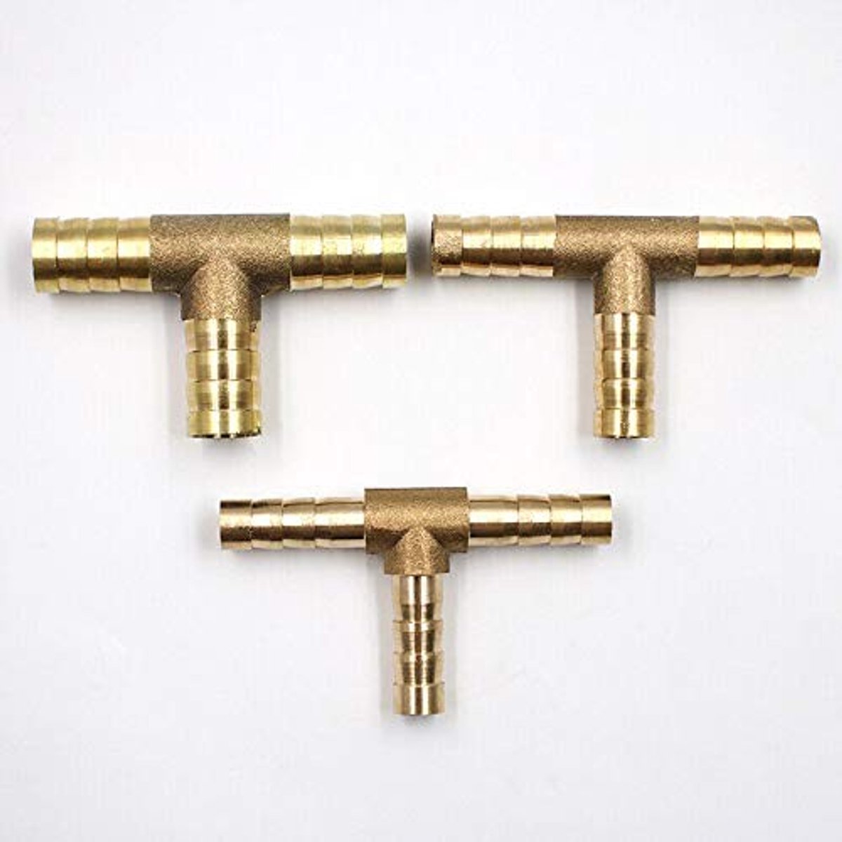 Dailygoods- Slangverbinder - Messing - Slangkoppeling - Voor lucht/water/gas - Diverse diameters 6/8/10/19mm - Eenvoudig te installeren