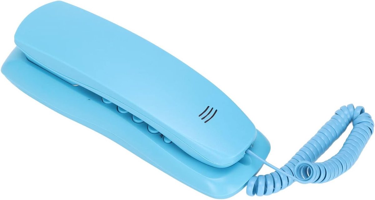 Draadloze telefoon voor thuis, kantoor en hotel met mute, pauze en herbel-functie, eenvoudig aan te sluiten en gebruiksvriendelijk (blauw)