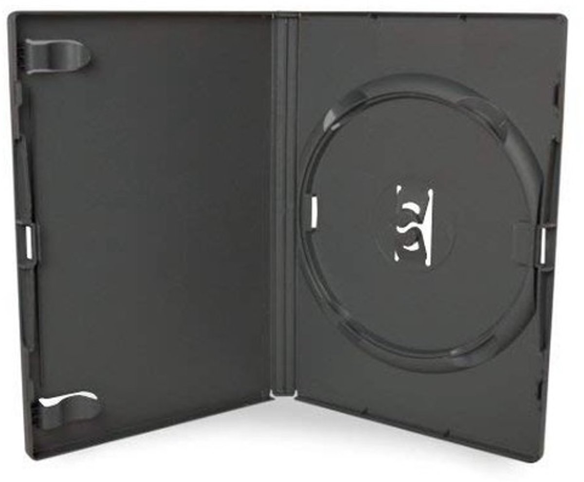 Dailygoods- DVD Case Hoogwaardige Kwaliteit - 14mm Rug - Enkel Disc - Met Boekje - Antislip - Recyclebaar Polypropyleen - Dvd Hoes