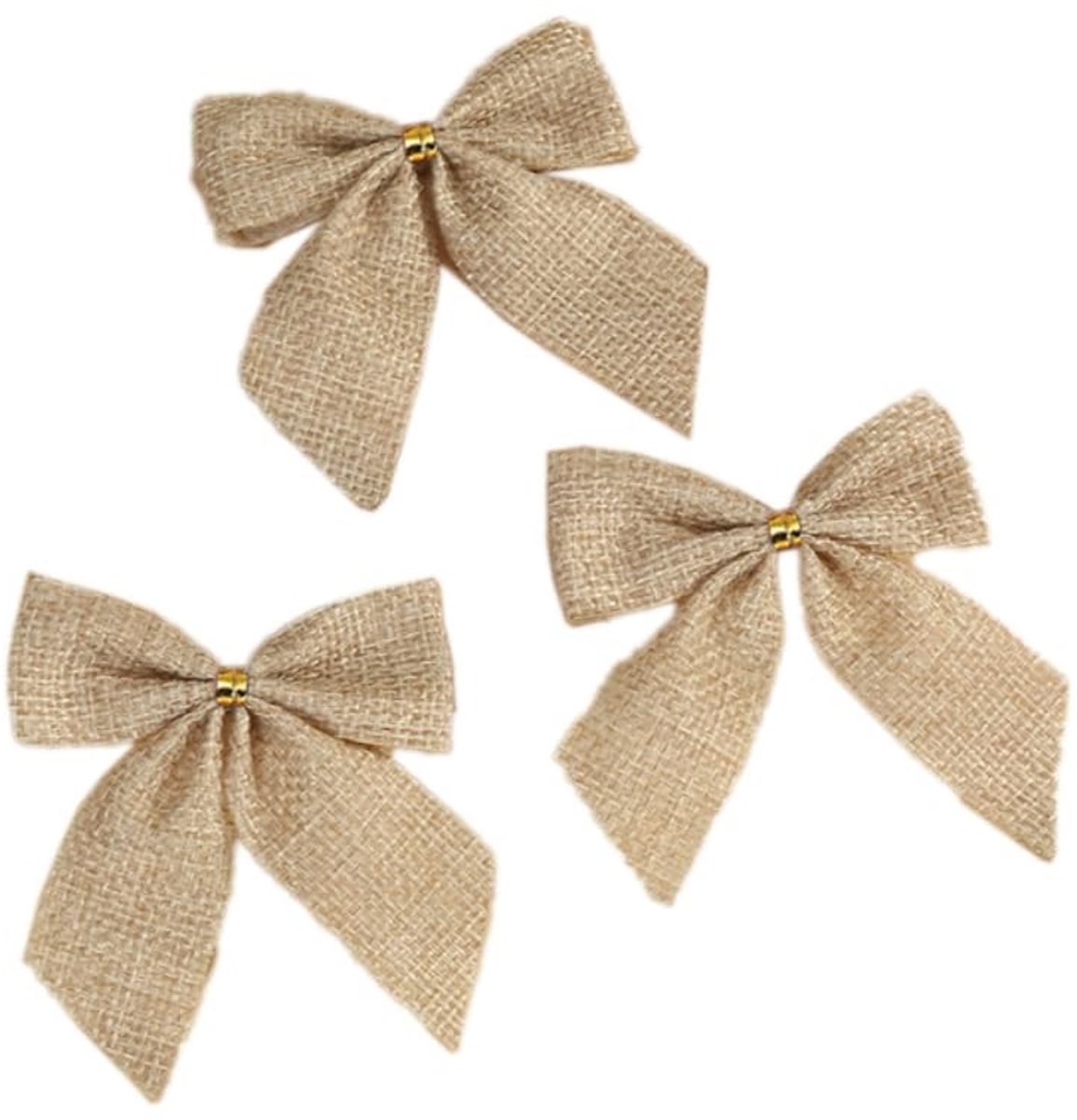 Dailygoods- Kerstlint 10 stuks - Decoratieve Linten - Kerstboomversiering - Sierlinten - Bruiloft/Verjaardag - Polyester 7 cm x 7,5 cm - Kerstdecoratie