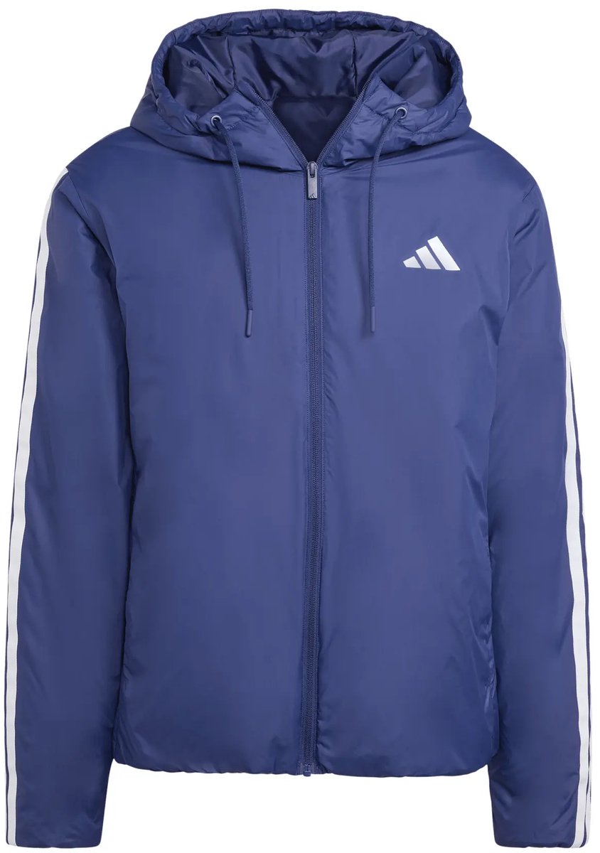 Hooded jacket adidas Essentials Climawarm 3 Stripes Blauw