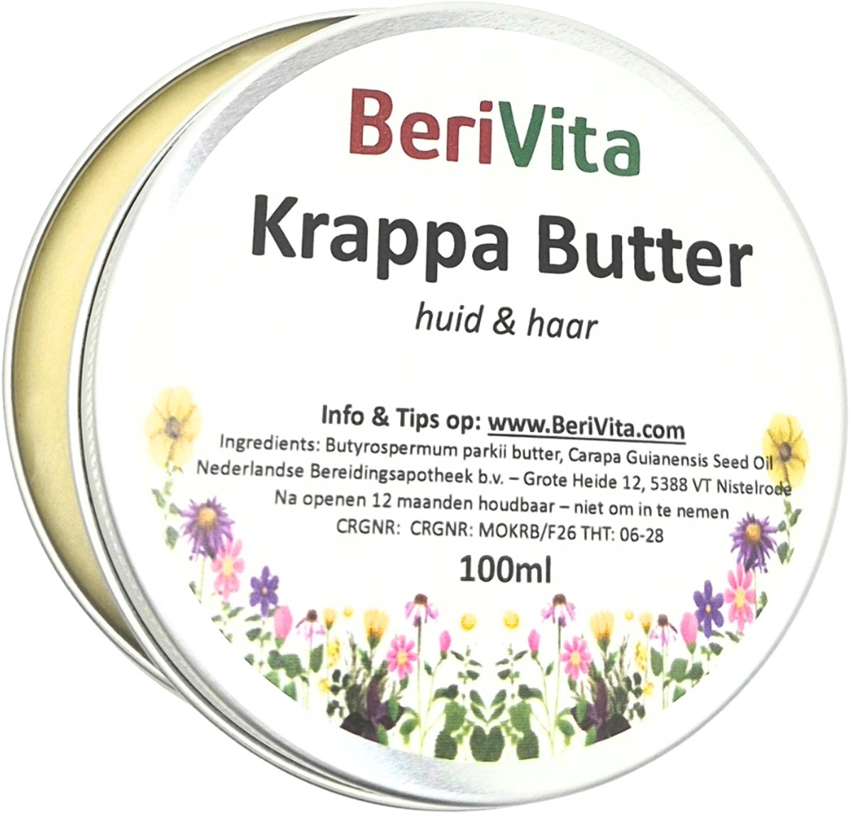 Krappa Butter 100ml - Huid en Haar - Krappa Zalf van Krappa Olie, Andiroba Oil met Shea Butter