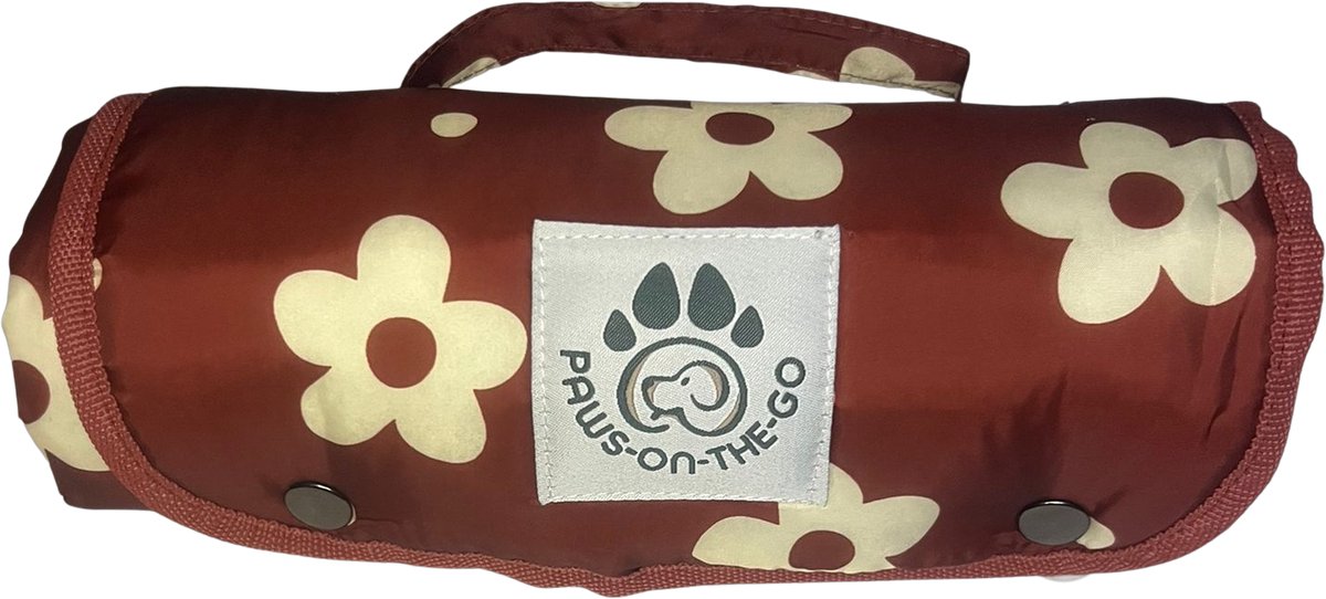 PawsOnTheGo Reismat voor Hondentraining - Flower Power M - Hondenmatras -70 x 100 cm