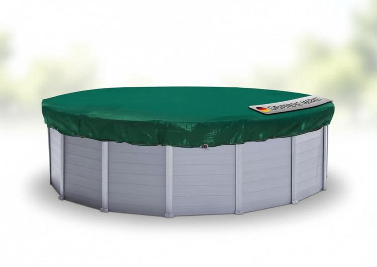 ElleMooi Afdekzeil zwembad rond 280-320 cm - winterafdekzeil 380 cm diameter - 200 g/m²