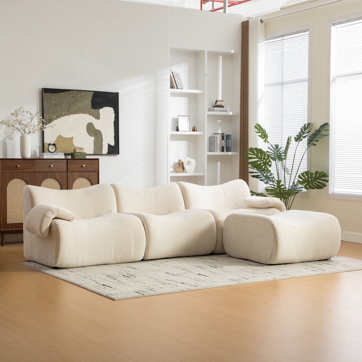 MIVRAY Modulaire Bank Beige - Zonder Montage En Zeer Zacht Comfort - Voor Woonkamer En Rus