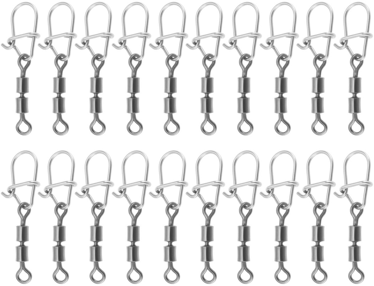 Dailygoods- Snap Swivel 20pcs - Vis Accessoires - Lure Pin Connector - Corrosiebestendig - Duurzaam - Sterke Trekstructuur - Visaccessoires