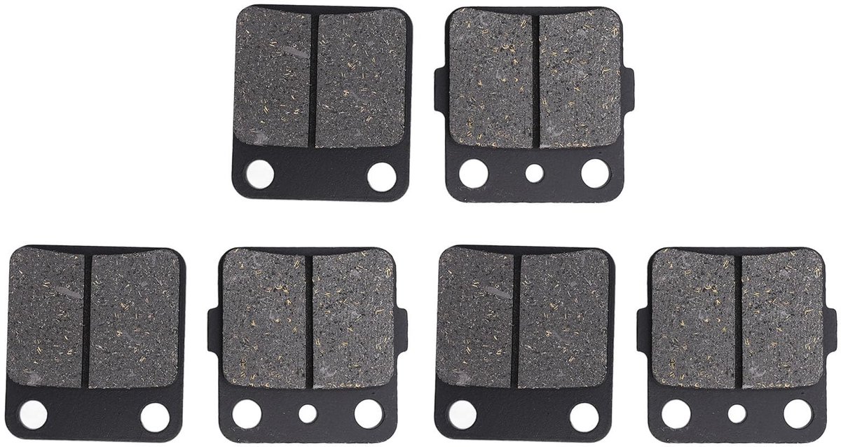 Dailygoods- Remblokkenset Stabiel Rijcomfort - Remblokken Achter - Geschikt voor Warrior 350 YFM350 - Vervangende OEM - 6 Stuks - MP101AA2025