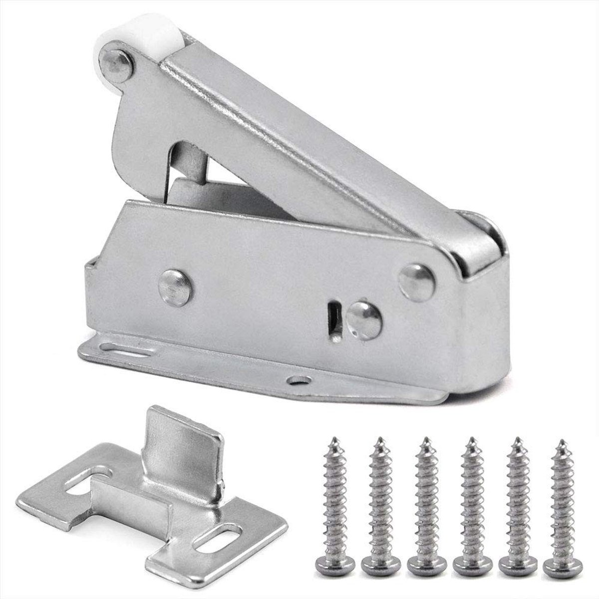 Dailygoods- Deurveer Sterk - Automatische Deurveer - Koudgewalst Staal - Eenvoudig te Installeren - Geschikt voor Kastdeuren/Zolderluiken - Slijtvast en Duurzaam - Deursluiting