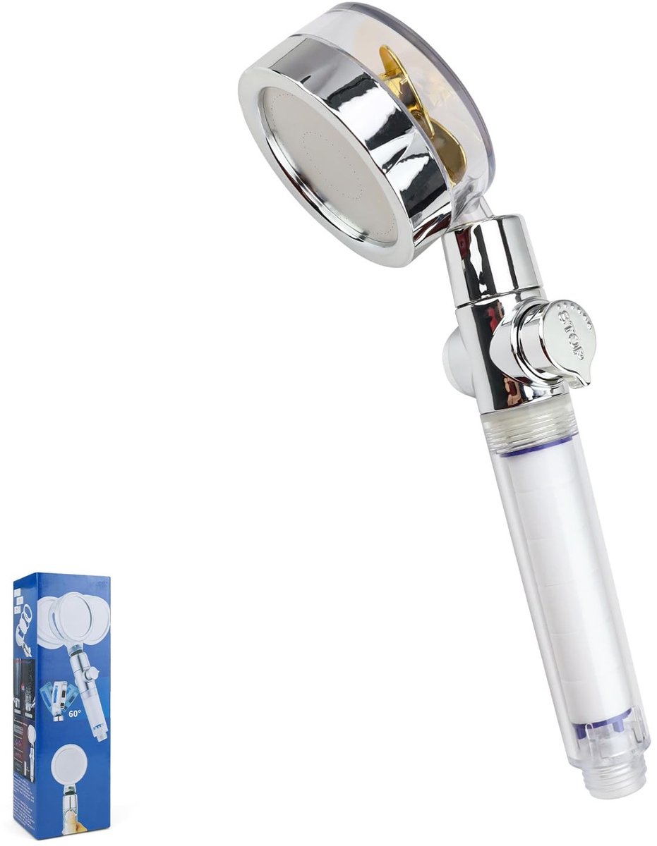 Dailygoods- Douchekop Waterbesparend - Hogedrukdouchekop - Antikalkdouchekop - Waterstopknop - Verstelbare Waterdruk - Duurzaam PC-materiaal - Douchekoppen