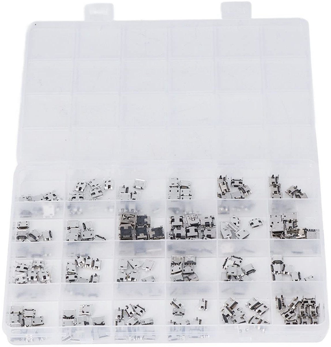 Dailygoods - Micro USB Stekker Set - 240-Delig - Hoge overdrachtssnelheid - Telefoon en Computer - Soldeer Reparatie - Assortiment van 24 types - Gesc...