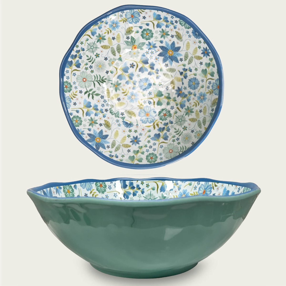 Arca Bluarte - Melamine kom Ø32xH11cm – licht in gewicht – makkelijk stapelbaar – voor binnen en buiten