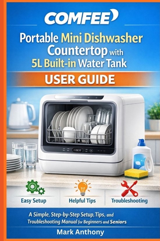 COMFEE Portable Mini Dishwasher Countertop with 5L Built-in  ... - cover
