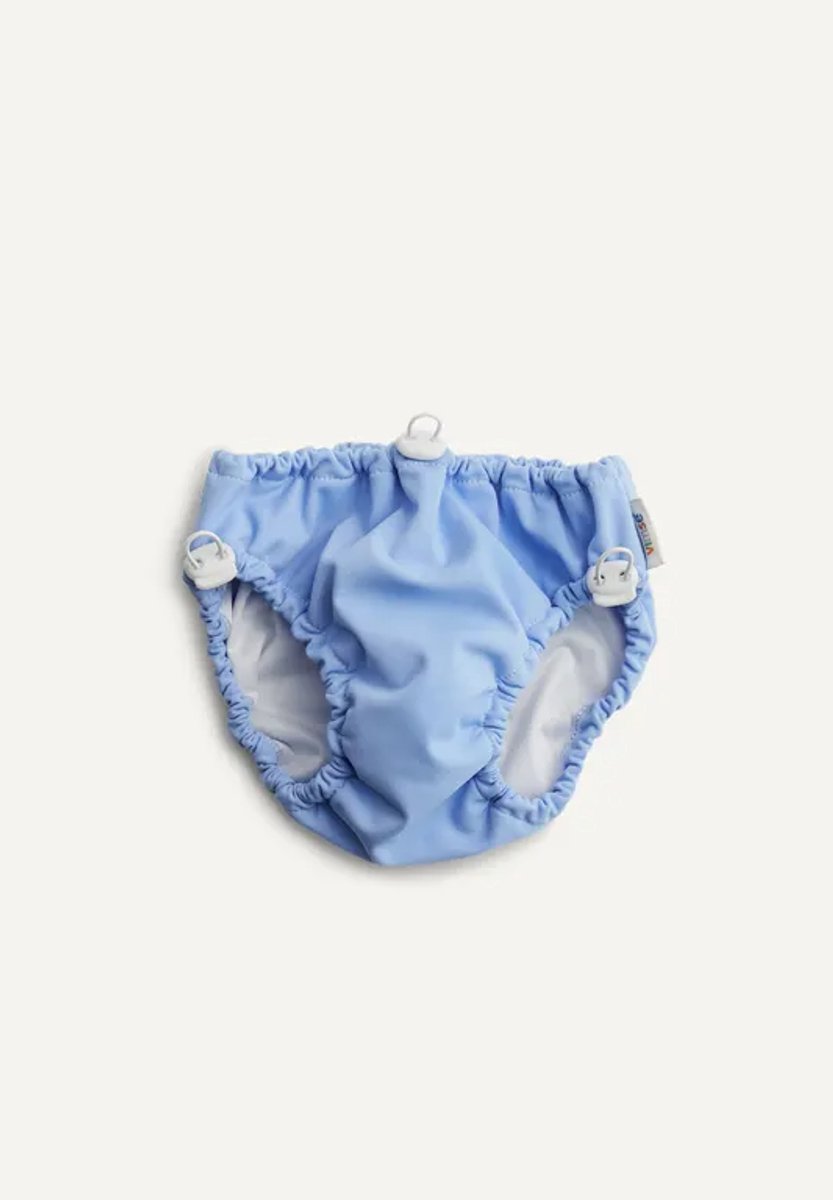 ImseVimse - Vimse - wasbare zwemluier - aanpasbaar - OEKO-TEX® gecertificeerd - licht blauw - S/M - 6 tot 10 kg