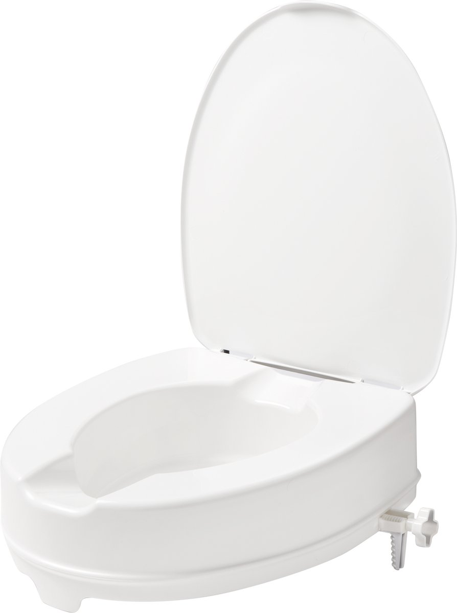 Secucare Deluxe Toiletverhoger met klep - Wit - hoogte 100 mm
