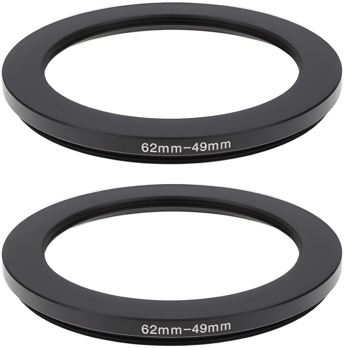 Dailygoods - Step-Down Adapter Ring - Voor Camera Lens Filters - Geschikt voor 62mm en 49mm - Verbetert Foto's - Ideaal voor Fotografie - Kleur Zwart...