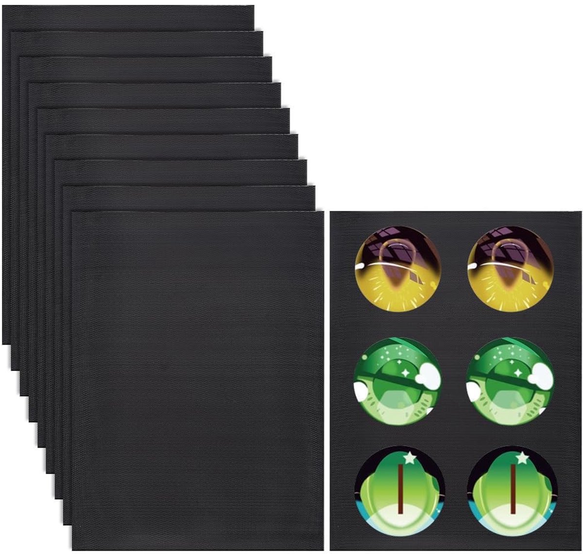Dailygoods- Eye Mesh 10 Vellen - 30 x 22 cm - Zwart PVC-gaas - Waterdicht - Bedrukbaar - Voor Furries/Cosplay
