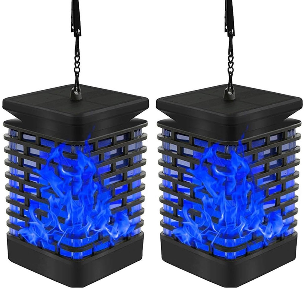 Dailygoods- Zonnelantaarn waterdicht - Zonne-lantaarn buiten - Tuinverlichting solar - Hangende lantaarns - 2 stuks - Duurzaam en energiebesparend
