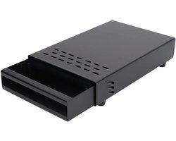 Dailygoods- Koffieklopbox Roestvrij Staal - Antislip - Lade-ontwerp - Duurzaam - Eenvoudige reiniging - 18 x 20 cm - Koffiezetaccessoire