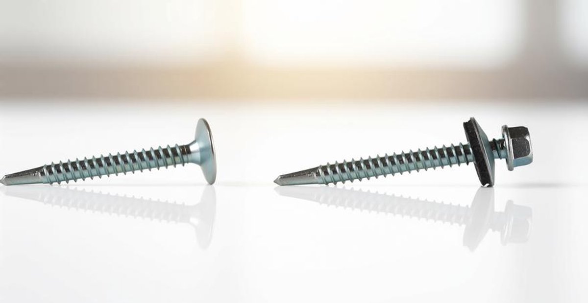 ElleMooi - Zelfborende zeskantige plaatschroeven M6 met ring - 6,3 x 50 mm - 75 stuks - voor metaal en aluminium