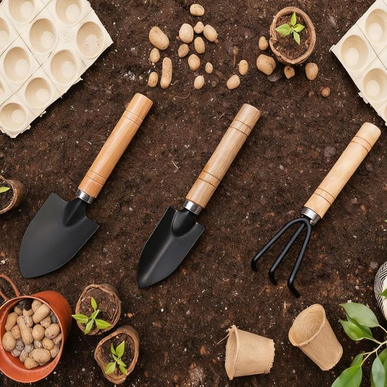 5 stuks - mini tuingereedschapset - mini tuingereedschap bonsai- mini tuin gereedschap setje - mini tuingereedschap set -tuingereedschap onkruidverwijderaar- mini tuin gereedschap - handig voor in de tuin - voor bloembakken, moestuin — afbeelding 5