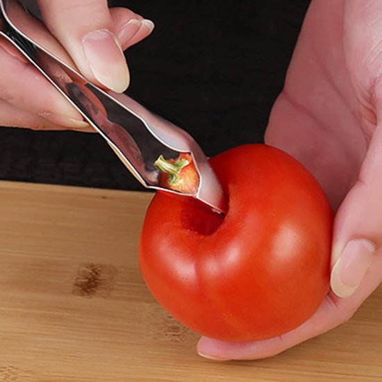 Set van 3 RVS Knoflookpelers met Fruit- en Groenteverwijderaar, Knoflooktangen en Haringbeenpincet voor Eenvoudig Knoflook Pellen in de Keuken — afbeelding 4