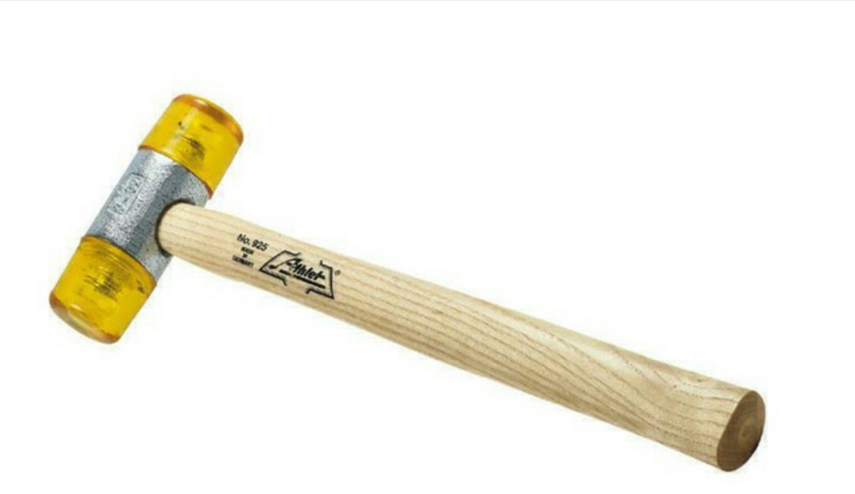 ATHLET Hamer kunststof rood 32 mm — 310 g, houten steel - kunststof hamer 32 mm, ATHLET hamer 310 g, non‑marring hamer rood, hamer houtsteel 32mm, hamer kunststof kop